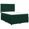 vidaXL Giroletto a Molle con Materasso Verde Scuro 160x200 cm Velluto
