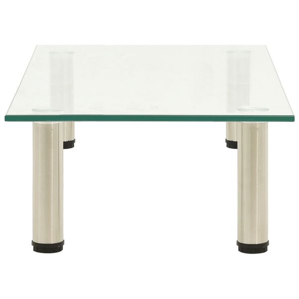 vidaXL Mobile Porta TV Trasparente 60x35x17 cm in Vetro Temperato