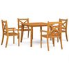 vidaXL Set Mobili da Pranzo per Giardino 5 pz Legno Massello di Acacia