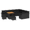 vidaXL Set Divano da Giardino 12 pz 11-Numero di posti Nero