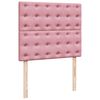 vidaXL Struttura Letto Pouf con Materassi Rosa 120x190 cm Velluto