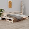 vidaXL Dormeuse Estraibile 2x(90x200) cm Legno Massello di Pino