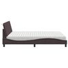 vidaXL Letto con Materasso Hanko Marrone Scuro 160x200cm Tessuto