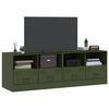 vidaXL Mobili TV 2 pz Verde Oliva 67x39x44 cm in Acciaio