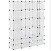 vidaXL Armadietto Modulare 18 Scomparti Bianco 37 x 146 x 180,5 cm