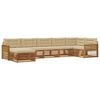 vidaXL Set di divani da esterno 7 pz Naturale e Beige