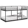 vidaXL Letto a Castello senza Materasso Nero 90x200 cm in Acciaio