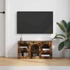 vidaXL Mobile TV Rovere fum&eacute; 80 x 35 x 40 cm Legno multistrato