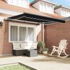 vidaXL Tenda Retrattile Nero 300 x 250 cm Tessuto e Alluminio