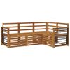 vidaXL Set di divani da esterno 4 pz Naturale Poliestere