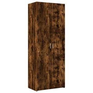 vidaXL Credenza Rovere Fumo 70x42,5x185 cm in Legno Ingegnerizzato