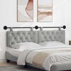 vidaXL Testata appesa Grigio Nuvola 170 x 55 x 7 cm Tessuto