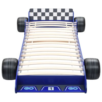 vidaXL Letto Bambini ad Auto da Corsa 90x200 cm Blu