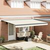 vidaXL Tenda da Sole Retrattile Crema 4x3 m in Tessuto e Alluminio