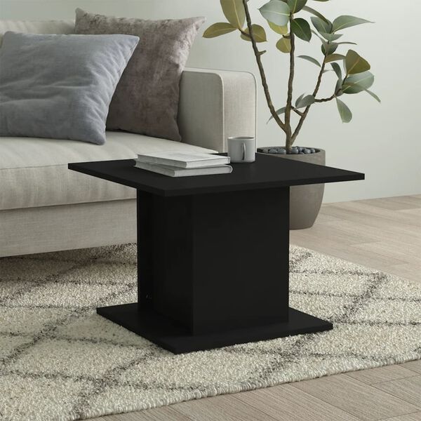 vidaXL Tavolino da Salotto Nero 55,5x55,5x40 cm in Truciolato