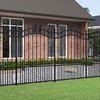 vidaXL Recinzione da Giardino KAMPEN con Punta a Lancia Nera 240x150 cm in Acciaio