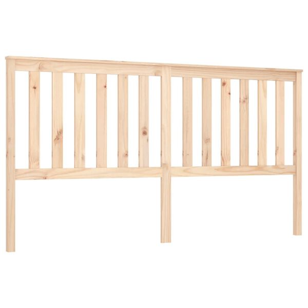 vidaXL Testiera per Letto 186x6x101 cm in Legno Massello di Pino