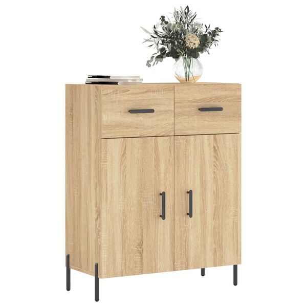 vidaXL Credenza Rovere Sonoma 69,5x34x90 cm in Legno Multistrato