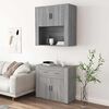 vidaXL Credenza Grigio Sonoma in Legno Multistrato