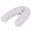 vidaXL Cuscino per Gravidanza a Forma di J 54x(36-43) cm Grigio