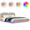 vidaXL Struttura letto con testata Rovere artigianale 200 x 200 cm