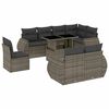 vidaXL Set Divano da Giardino 9 pz con Cuscini Grigio in Polyrattan