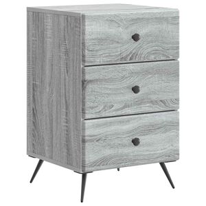 vidaXL Armadio da Notte con cassetto Grigio Sonoma 43 x 41 x 66,5 cm