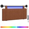 vidaXL Testiera sospesa Con luce LED Marrone PU Antico