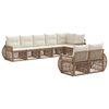 vidaXL Set Divano da Giardino 8 pz Beige e Bianco Crema polyrattan