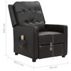 vidaXL Poltrona Reclinabile Nera in Similpelle Lucida