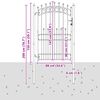 vidaXL Cancello della recinzione con punte Nero 100 x 200 cm