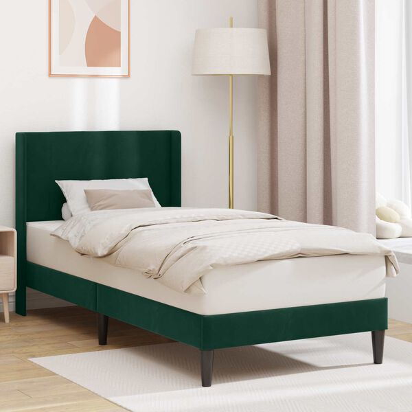 vidaXL Struttura del letto Verde Scuro 80 x 200 cm Velluto