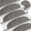 vidaXL Tappetini per scale 15 pz 65x21x4 cm Grigio Semicircolari Grandi