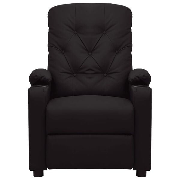 vidaXL Poltrona Reclinabile Elettrica Nera in Similpelle
