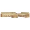 vidaXL Set di divani da esterno 8 pz Bianco e Beige
