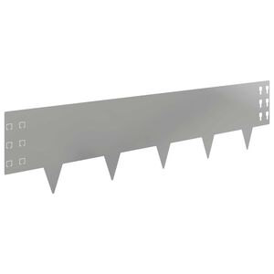 vidaXL Bordura per Prato 20 pcs 100 x 25 cm Acciaio Argento