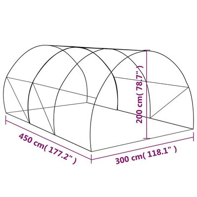 vidaXL Serra 13,5m² 450x300x200 cm