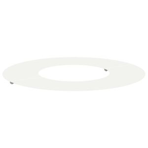 vidaXL adatto per Anello d'Albero Piatto Bianco &Oslash;30 / 60 cm Acciaio