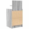 vidaXL Comodini con 2 Cassetti 2 pz Grigio Sonoma 38x34x80 cm