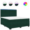 vidaXL Giroletto a Molle con Materasso Verde Scuro 200x200 cm Velluto