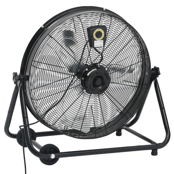 vidaXL Ventilatore da Pavimento 60 cm 180 W Nero