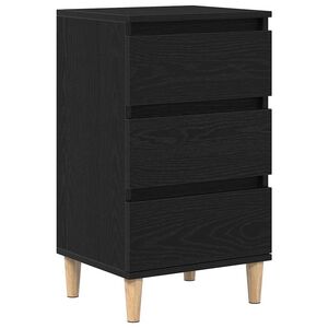 vidaXL Armadio da Notte Rovere Nero 40 x 35 x 70 cm Legno multistrato
