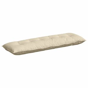 vidaXL Cuscino per Schiena Crema 160 x 19 x 50 cm Tessuto