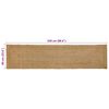vidaXL Tappeto da Area Beige 60 x 250 cm Juta