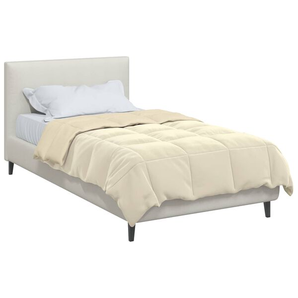 vidaXL Duvet Estivo Trapuntato Crema 155 x 200 cm Microfibra