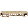 vidaXL Set di divani da esterno con cuscino 8 pcs Naturale e Beige