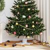 vidaXL Supporto per Albero di Natale Bianco 50 x 50 x 15,5 cm Acciaio