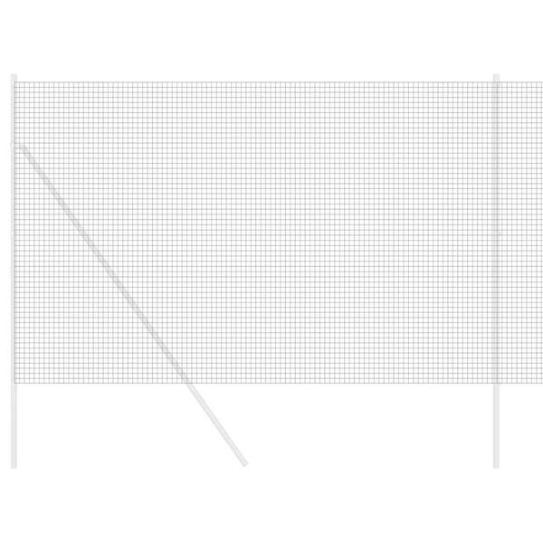 vidaXL Recinzione in Rete Saldato Grigio 1.6 x 10 m Acciaio