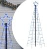 vidaXL Albero di Natale a LED con Punte 220 LED Blu 180 cm