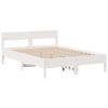 vidaXL Letto Libreria senza Materasso Bianco 140x190 cm Legno di Pino